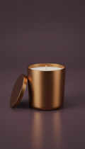 Burnished Bronze Heavy Glass Candle