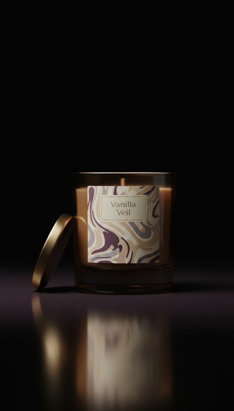 Vanilla Veil Matte Black Candle